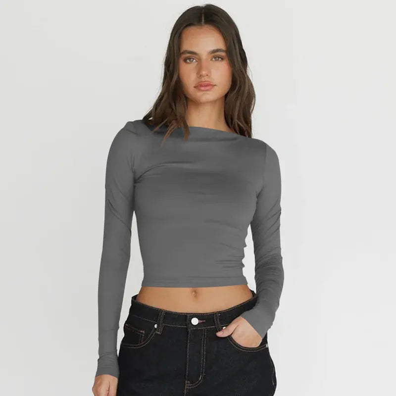 Off-Neck Cropped Top