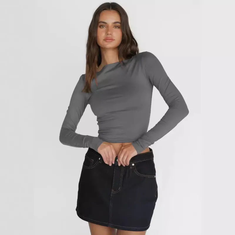 Off-Neck Cropped Top