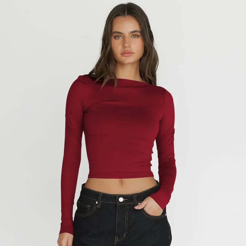 Off-Neck Cropped Top