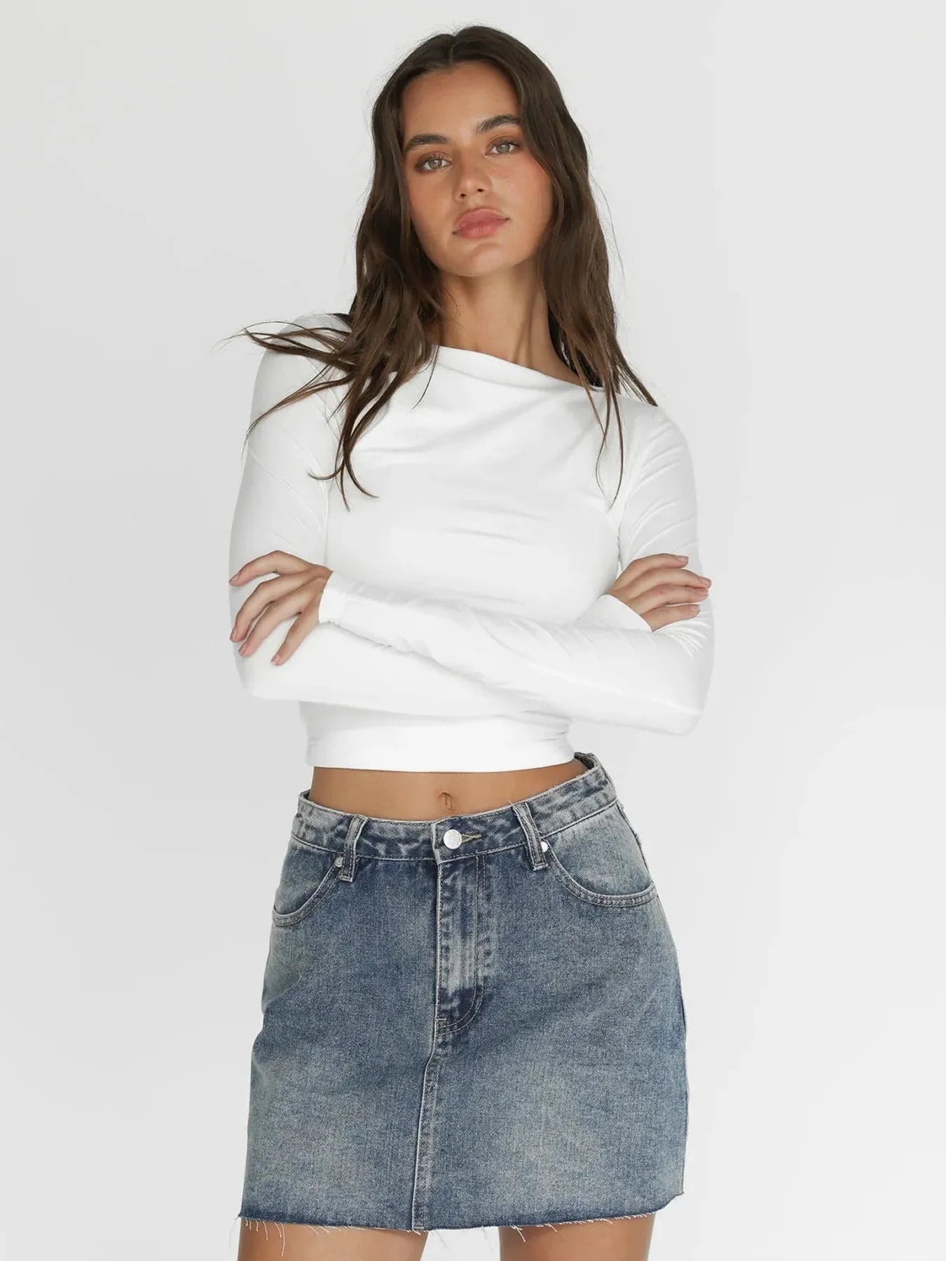 Off-Neck Cropped Top