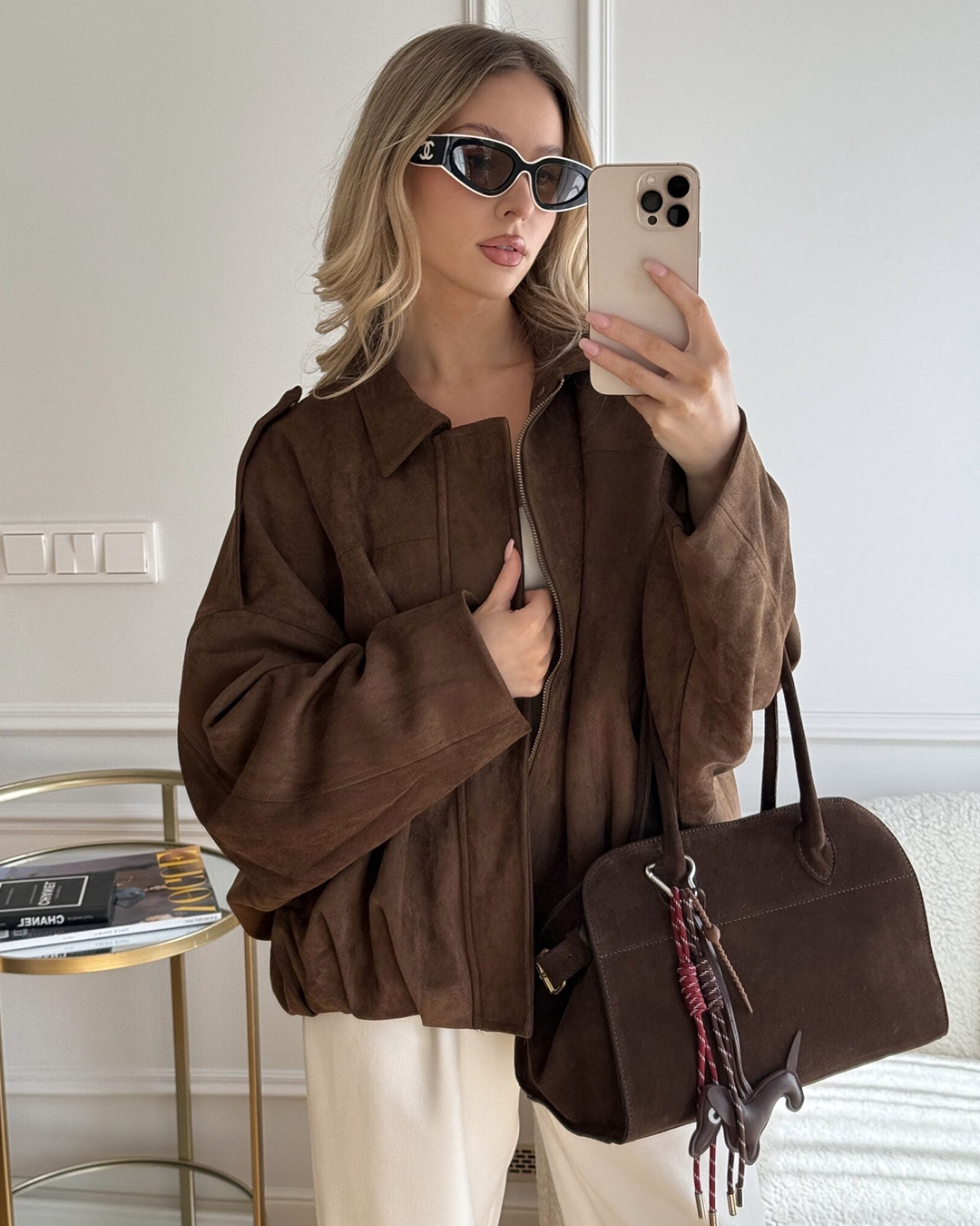 Suede Bomber Jacket
