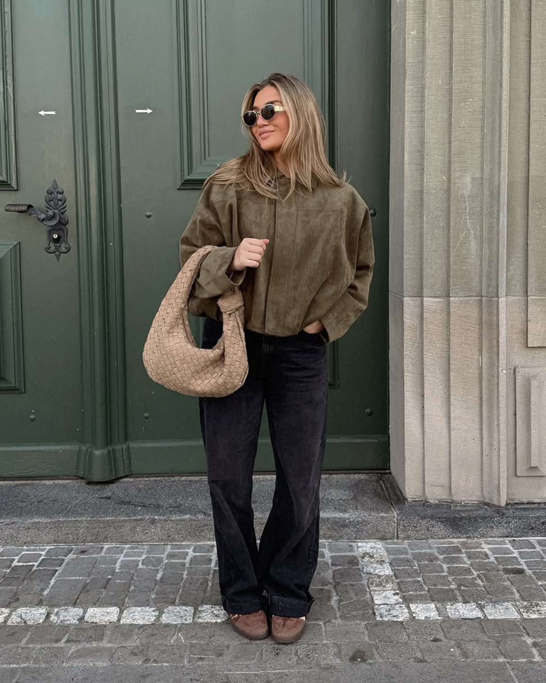 Suede Bomber Jacket