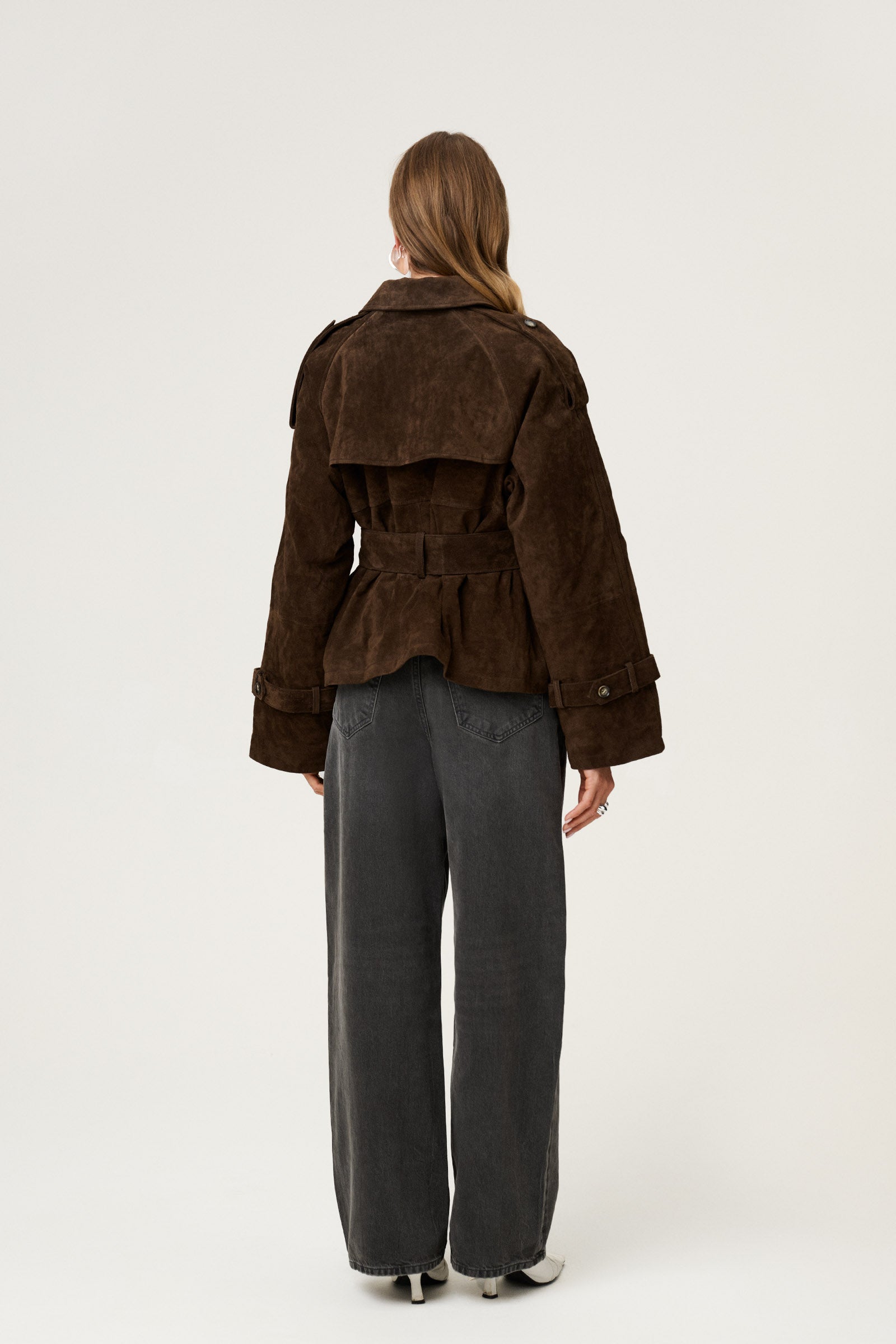 Belted Suede Coat