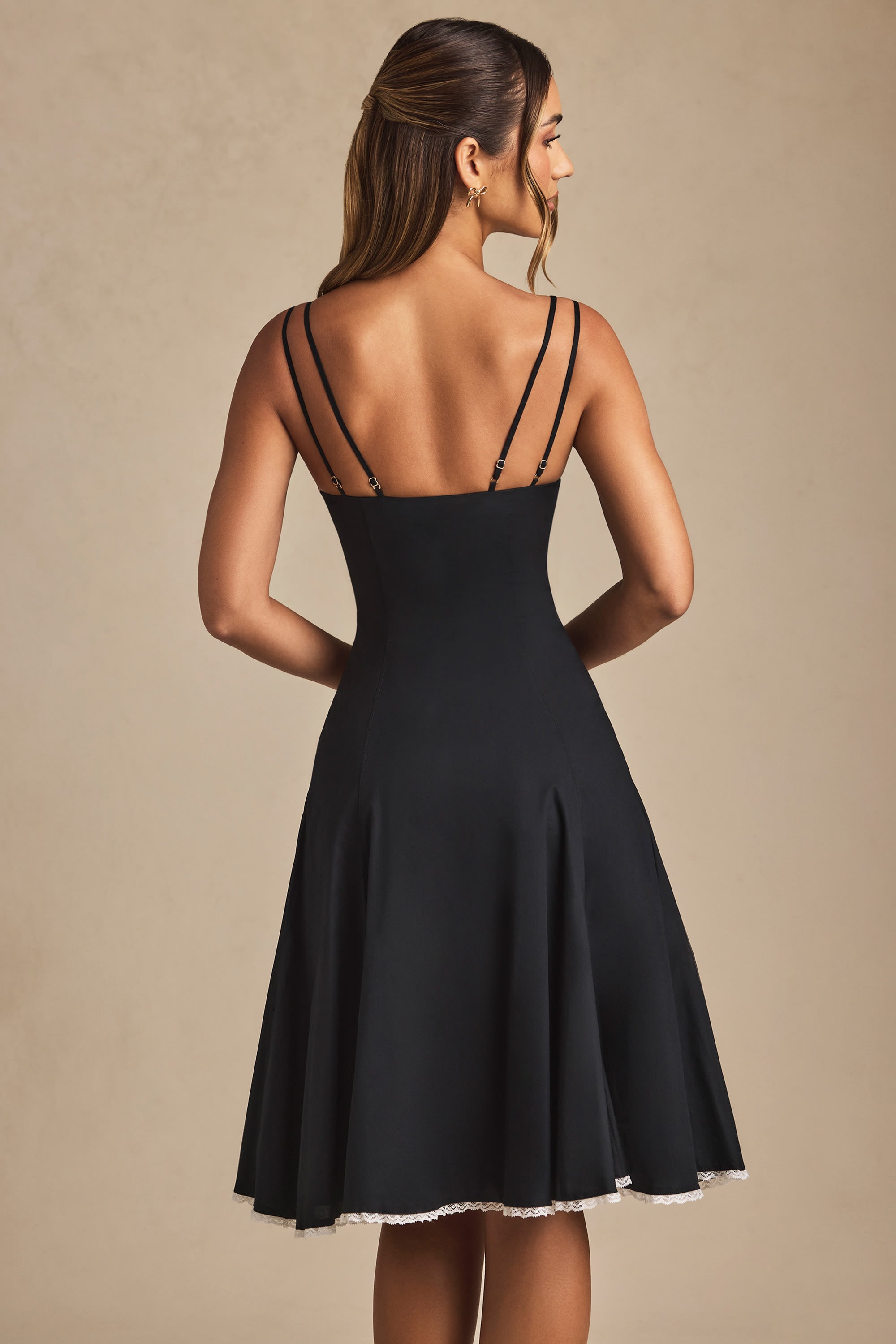 Bow-Detail Midi Dress