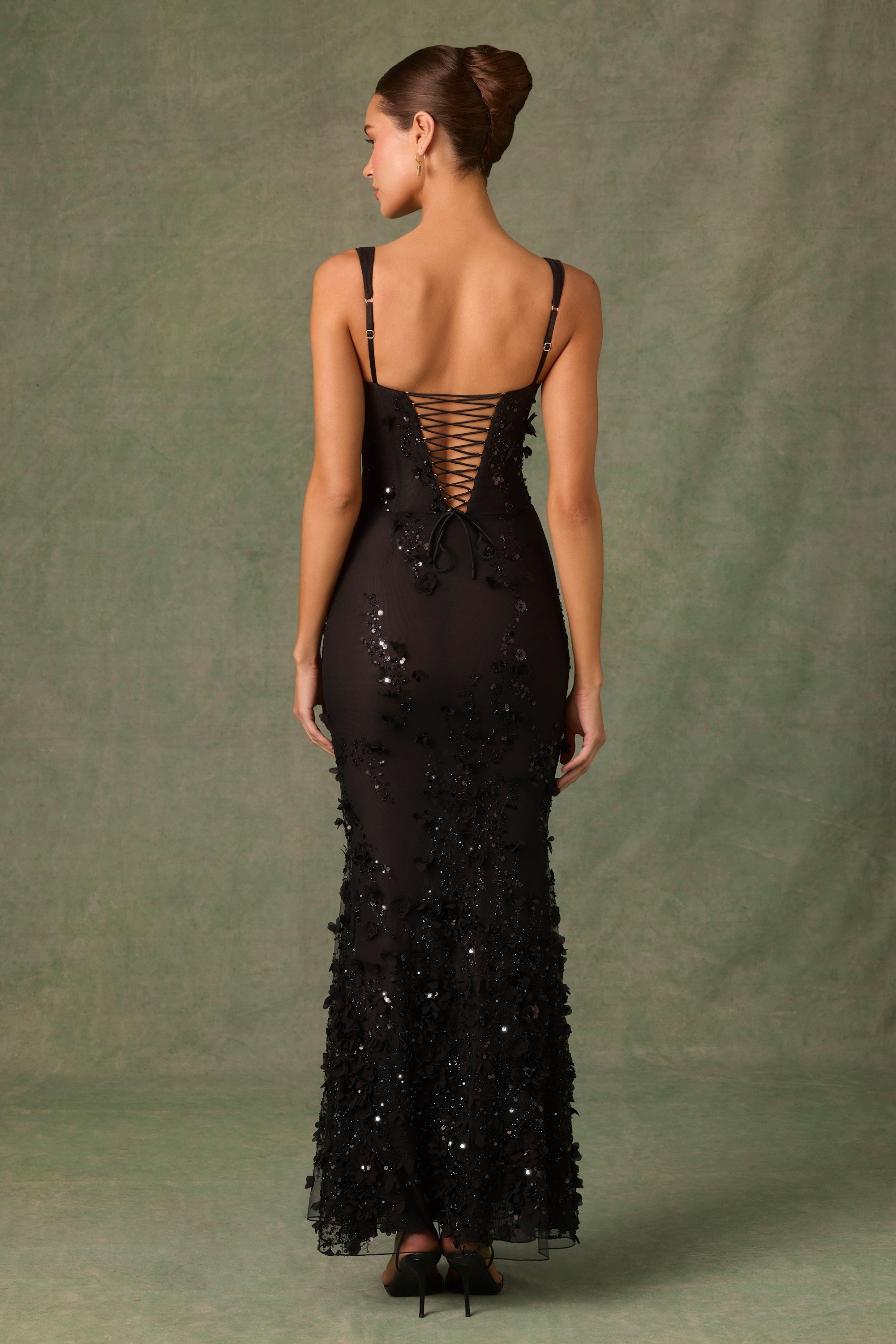 Embellished Fishtail Corset Gown