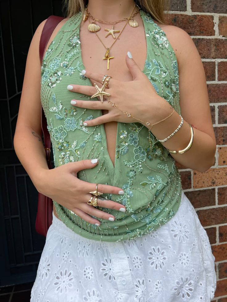Cowl Neck Halter Top