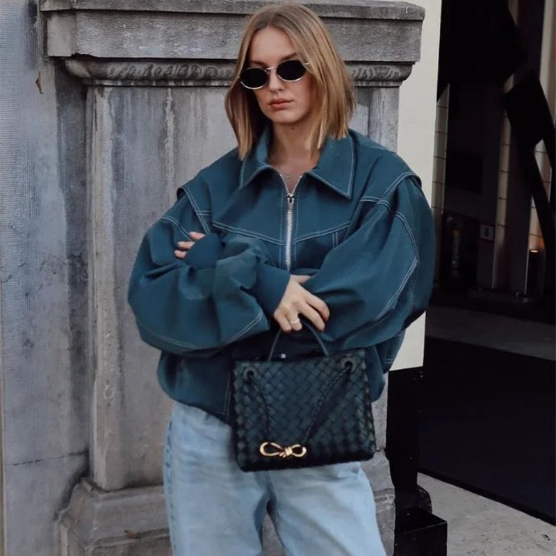 Oversized Bomber Jacket