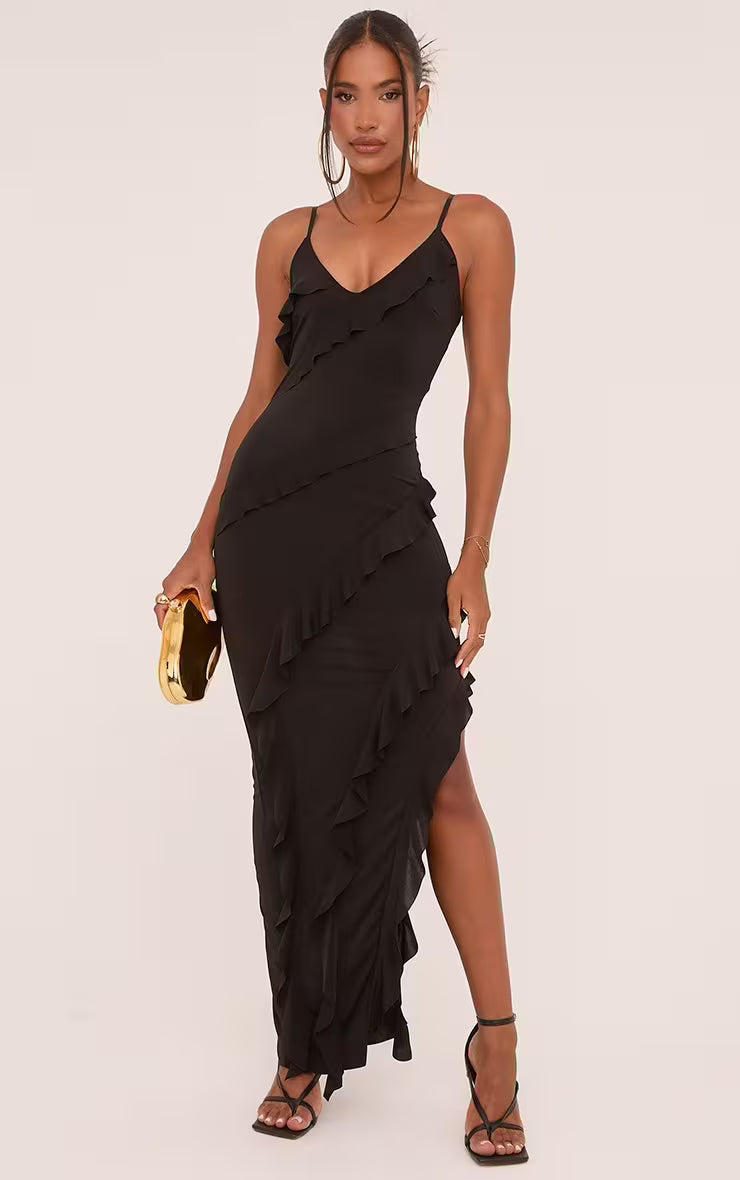 Tiered Frill Maxi Dress