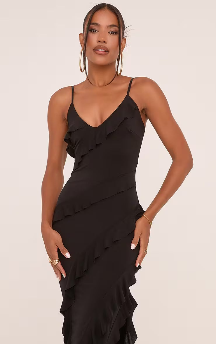 Tiered Frill Maxi Dress