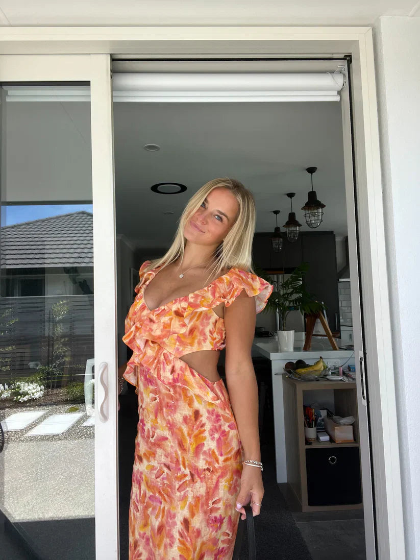 Emma Maxi Ruffle Dress