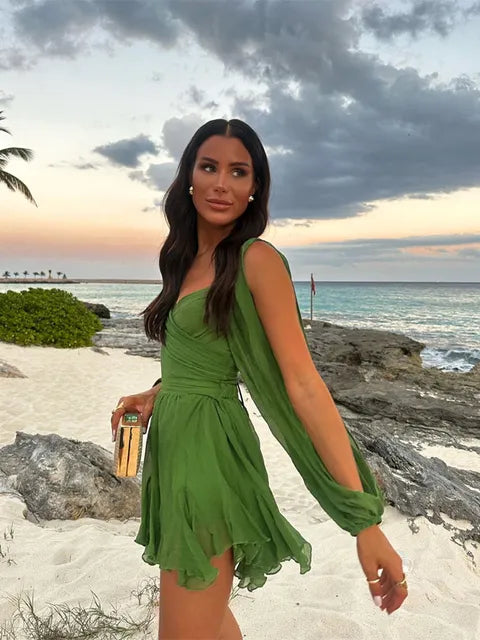 Sara Chiffon Mini Jurk
