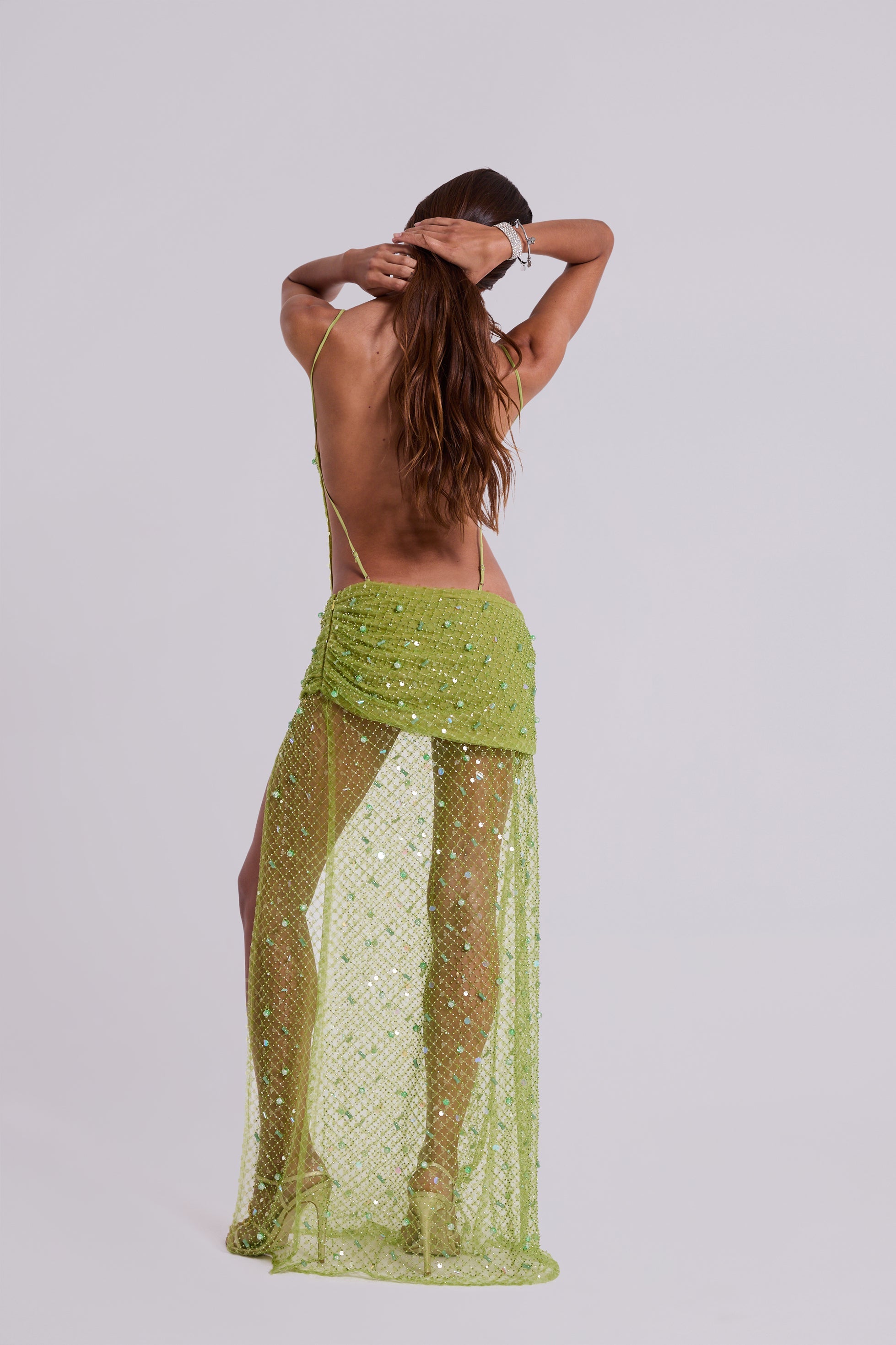 Hand Beaded Maxi Dress