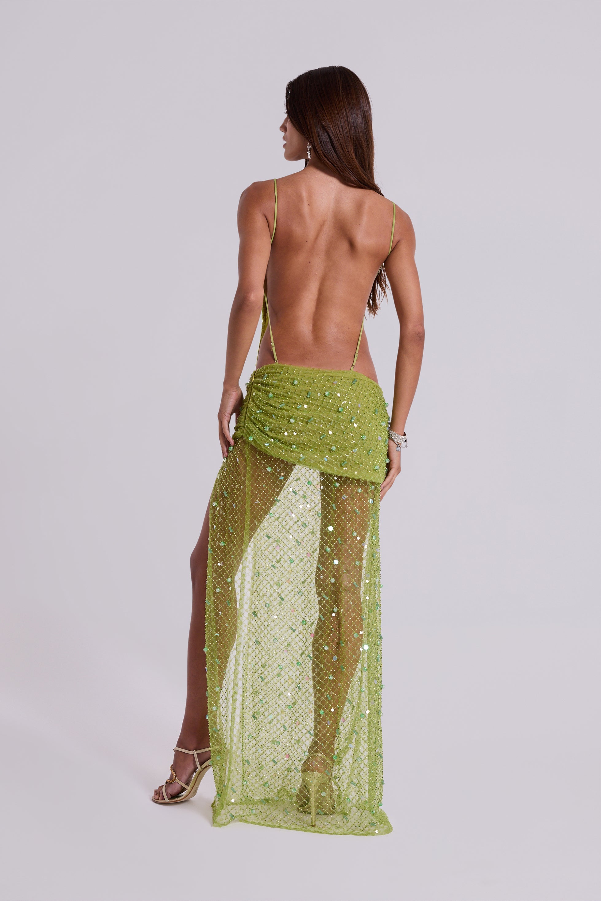 Hand Beaded Maxi Dress