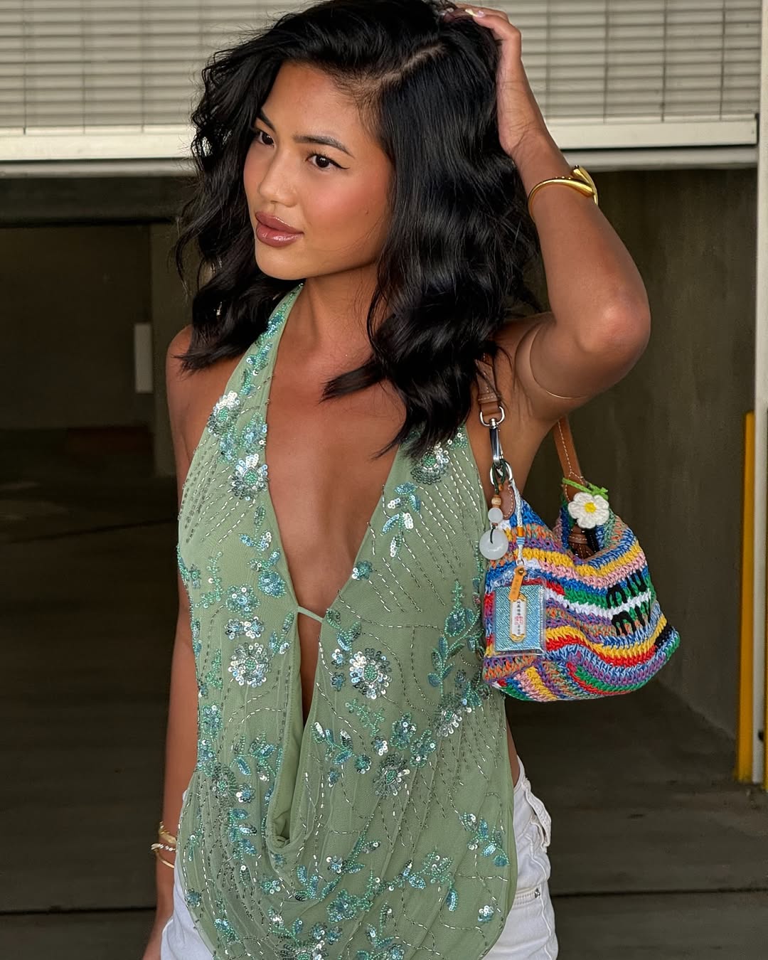 Cowl Neck Halter Top