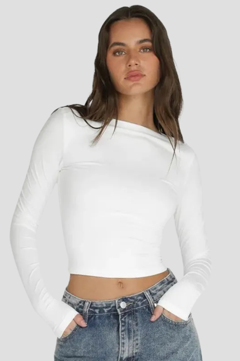 Off-Neck Cropped Top