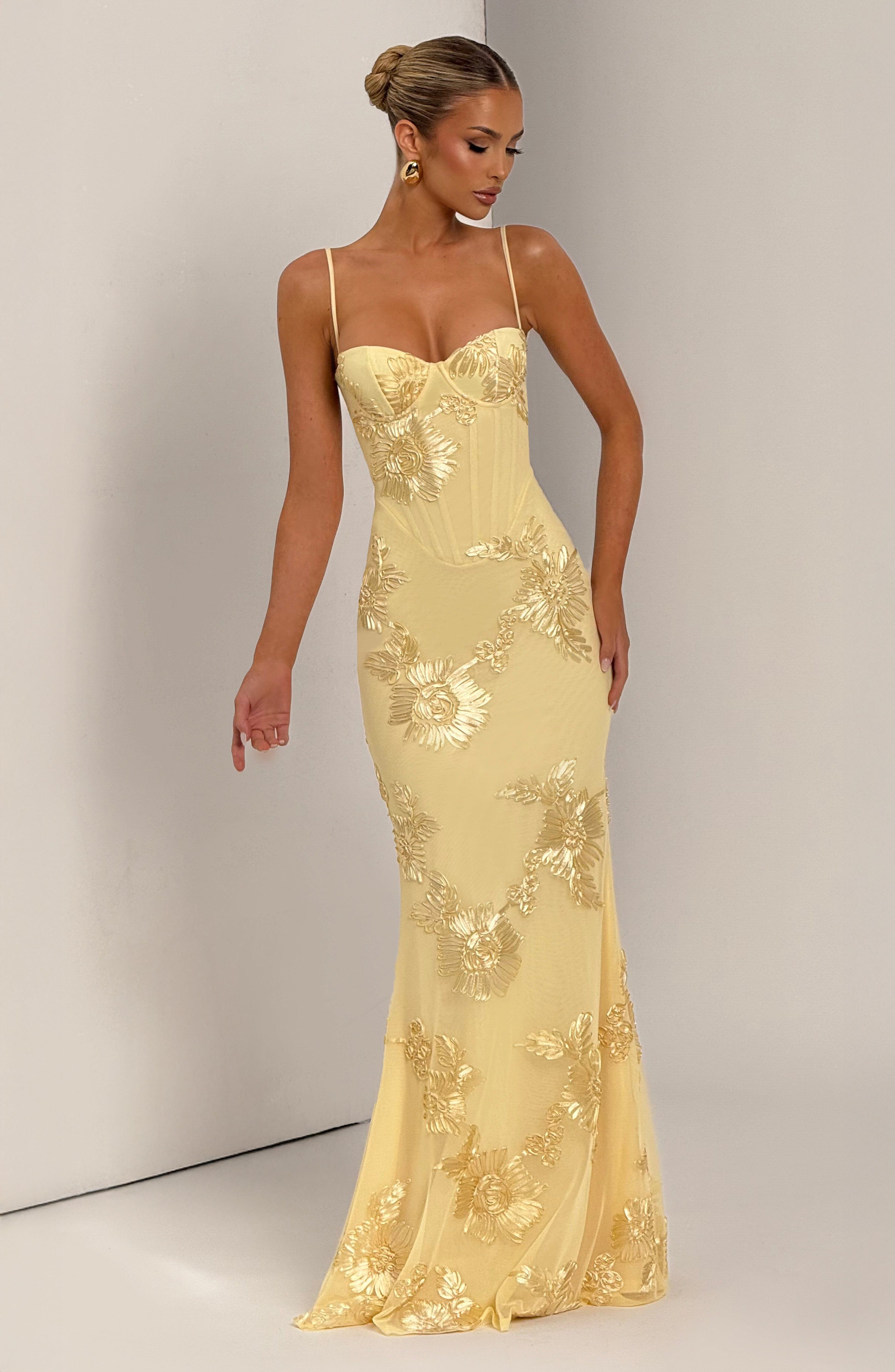 Nefertiti Maxi Dress Lemon
