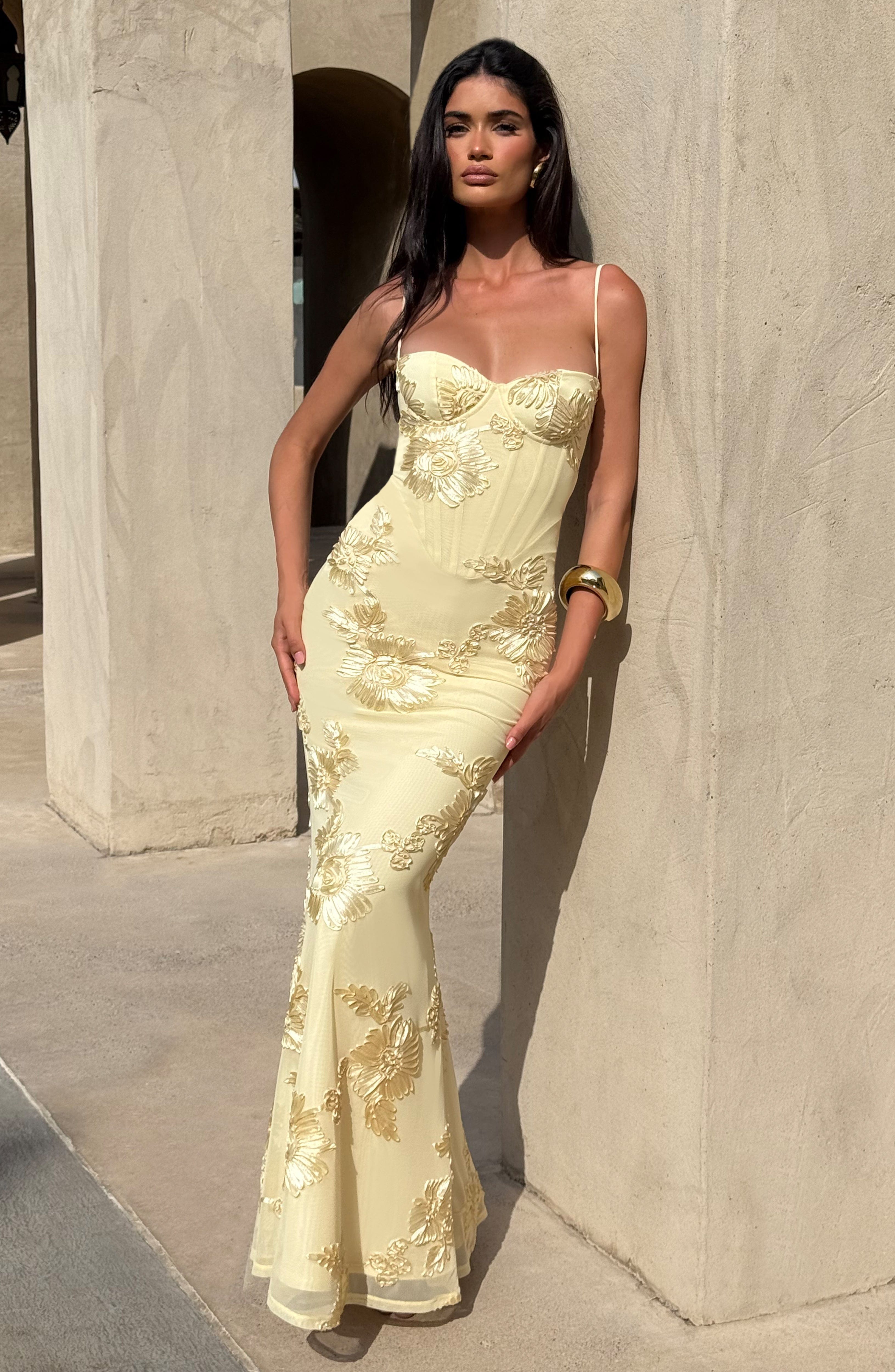 Nefertiti Maxi Dress Lemon