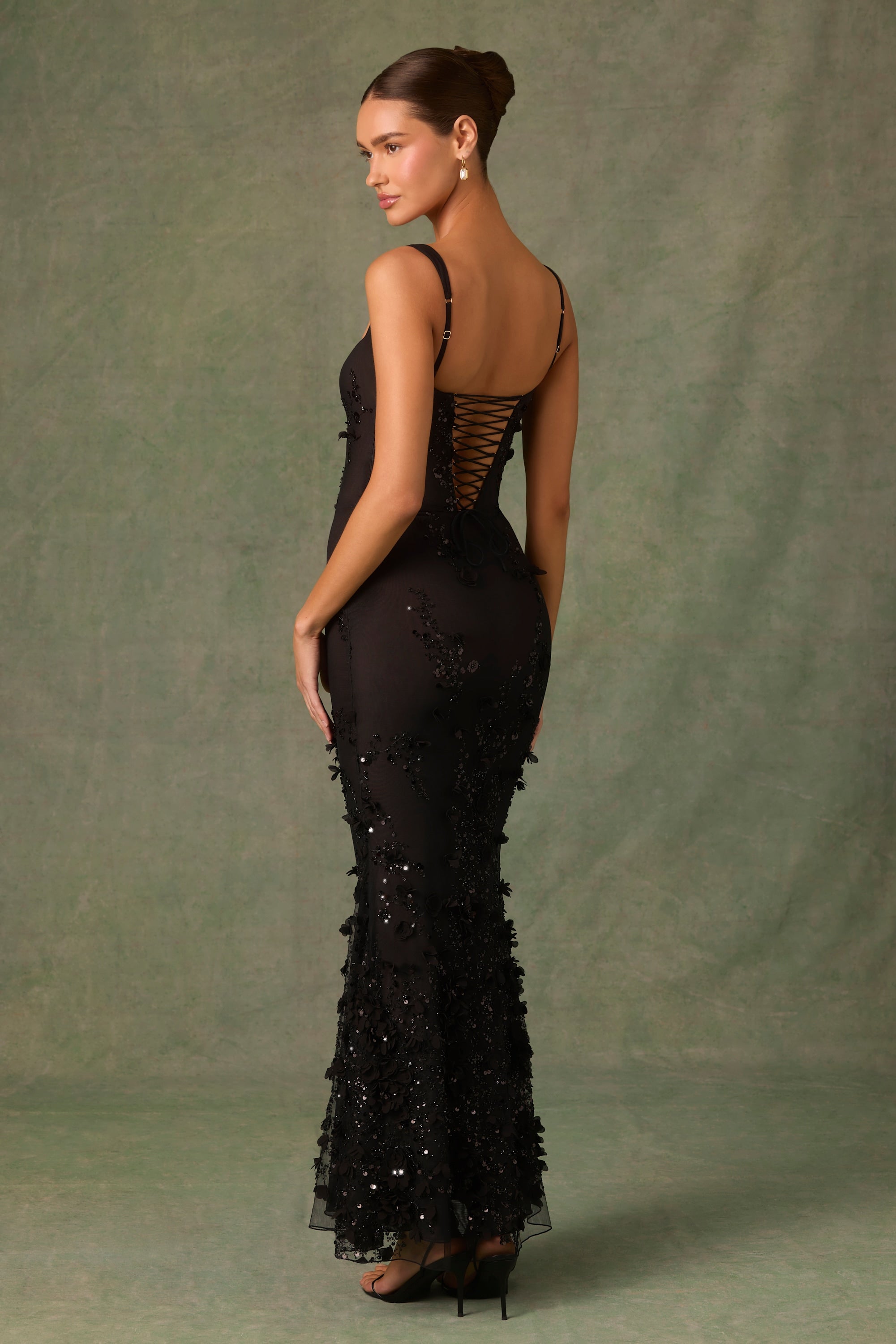 Embellished Fishtail Corset Gown
