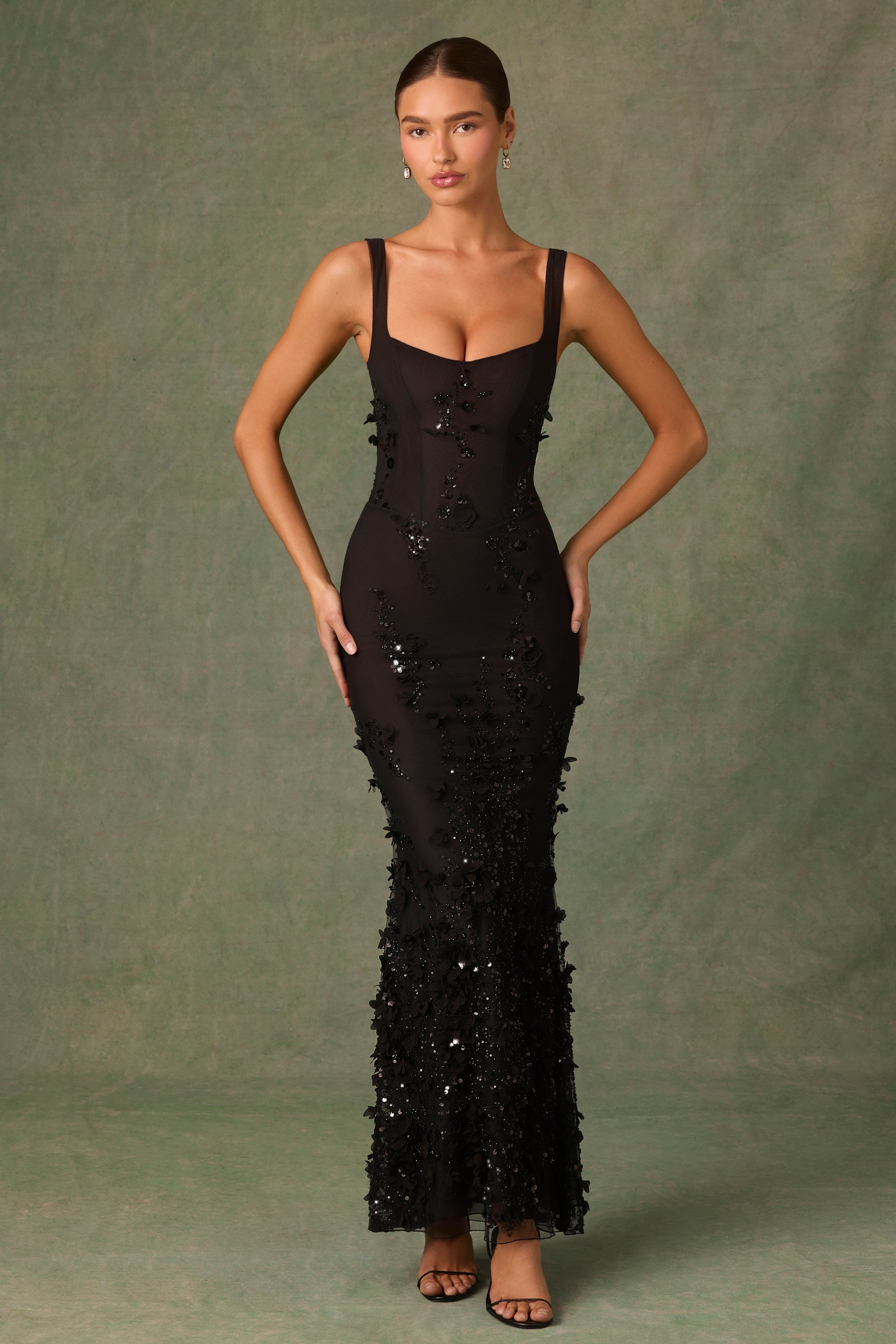 Embellished Fishtail Corset Gown
